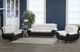 Brassex Inc. Riley White/Black Sofa-2