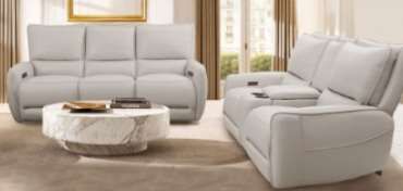 Furniture of America® Phineas Beige Power Reclining Sofa-1