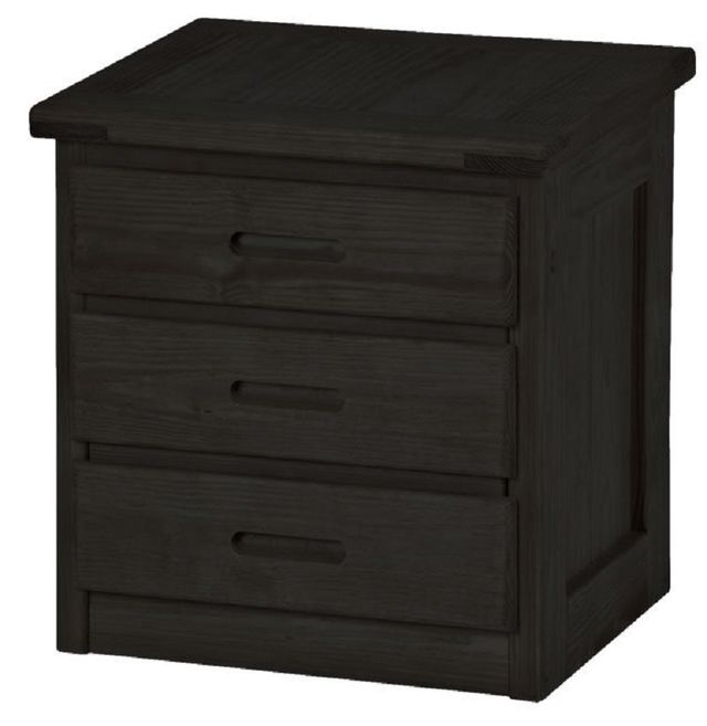Crate Designs™ Furniture Espresso 24" Tall Nightstand with Lacquer Finish Top Only-0
