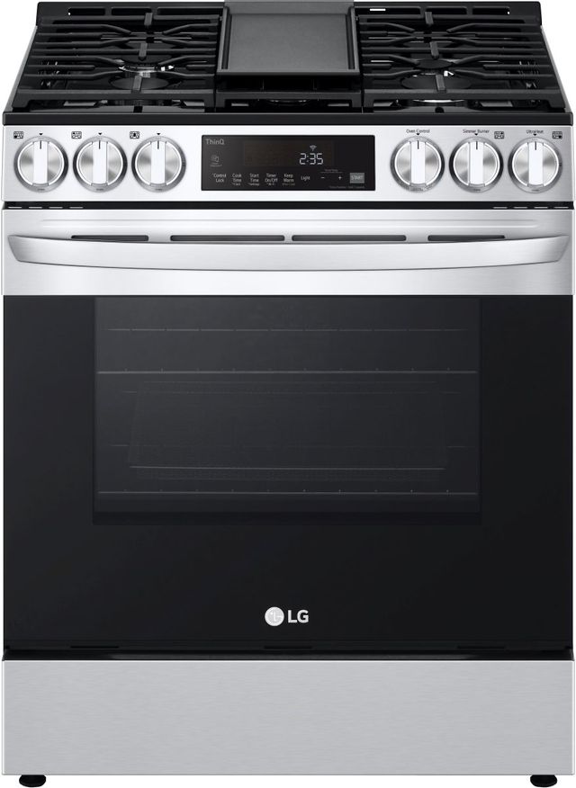 LG 30" PrintProof™ Stainless Steel Slide In Gas Range-0