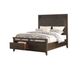Holland House Furniture Montana Distressed Charcoal Queen Panel Storage Bed-0