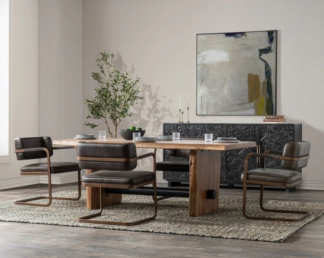Classic Home Brinton Acorn Brown Rectangle Dining Table-1