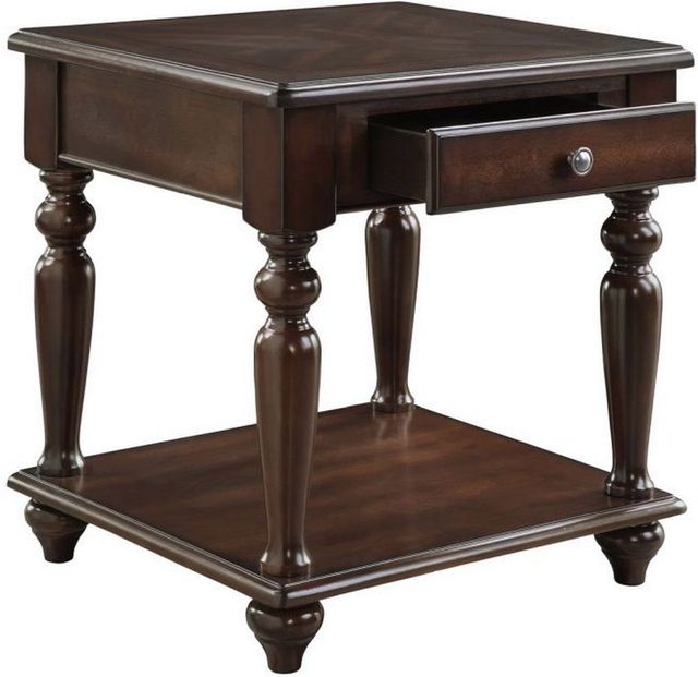 Mazin Furniture Lovington Espresso End Table-1