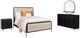 Coaster® Arini 4-Piece Black/Cream Eastern King Upholstered Bedroom Set-0