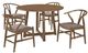 Coaster® Dinah 5-Piece Brown Round Solid Wood Dining Set-0