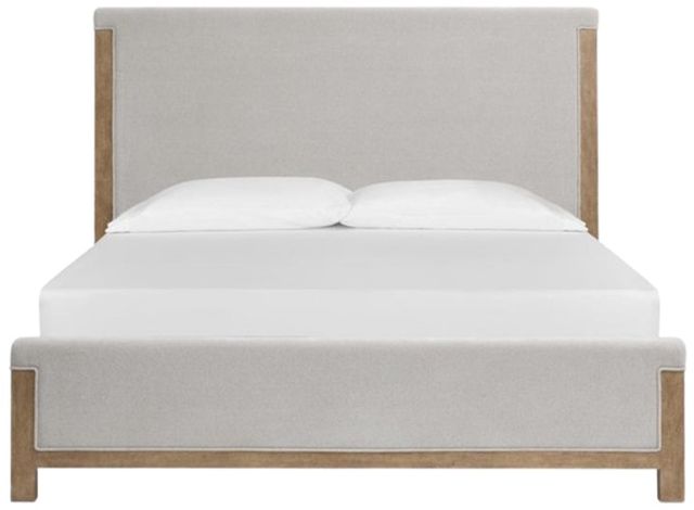 Magnussen Home® Plum Creek Elite Dove/Sierra Brown Upholstered Queen Panel Bed-1
