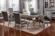 Furniture of America® Amina 66" Glass Top Dining Table with Champagne Legs-1