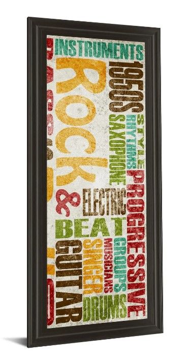 Classy Art Rock and Roll by Sd Graphics Studio Framed Wall Art-1