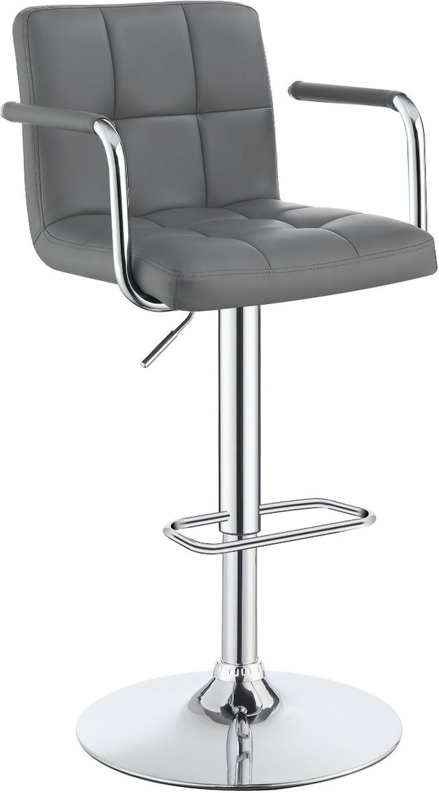 Coaster® Palomar Grey/Chrome Adjustable Bar Stool