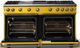Viking® 5 Series 60" Daffodil Pro Style Gas (NG) Range with Brushed Brass Trim-1