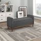 Mazin Furniture Brigitte Dark Gray Lift Top Storage Bench-4