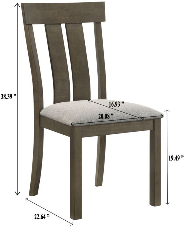 Crown Mark Lloyd Brown/Gray Dining Side Chair-2