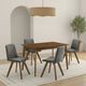 Armen Living Gina Brown/Charcoal Dining Chair-1