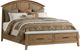 Intercon Jackson Golden Oak Queen Panel Storage Bed-0