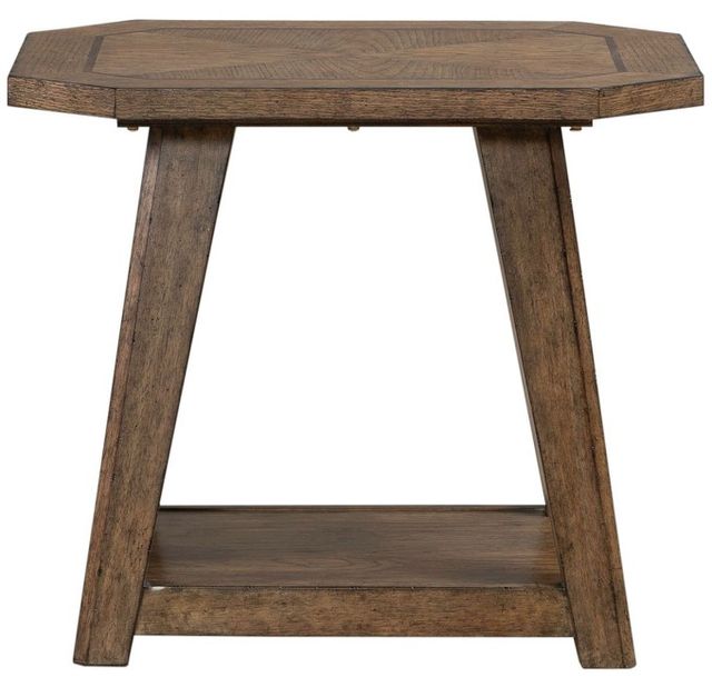 Liberty Furniture Carolina Park Amber Brown Octagonal End Table-3