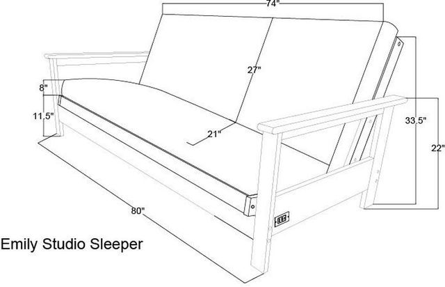 Kodiak Furniture Emily Brownstone/Monte Toro Pistachio Full Futon-2