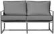 Enclover Acacia Slate/Stainless Steel Loveseat-0