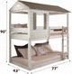 ACME Furniture Darlene Rustic White Twin Over Twin Youth Bunk Bed-2