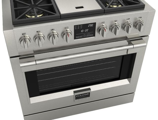 Fulgor Milano Sofia 36" Stainless Steel Pro Style Dual Fuel Range-3