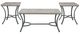 Powell® Enzo 3-Piece Marble Top Occasional Set with Coal Base-0