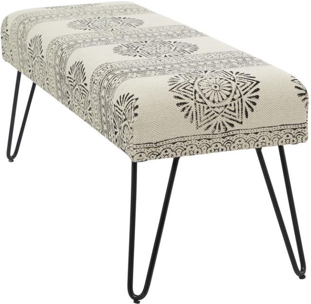 Deco Marche Black/White Bench-1