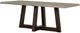 Armen Living Elodie Gray Rectangular Dining Table with Dark Brown Base-0