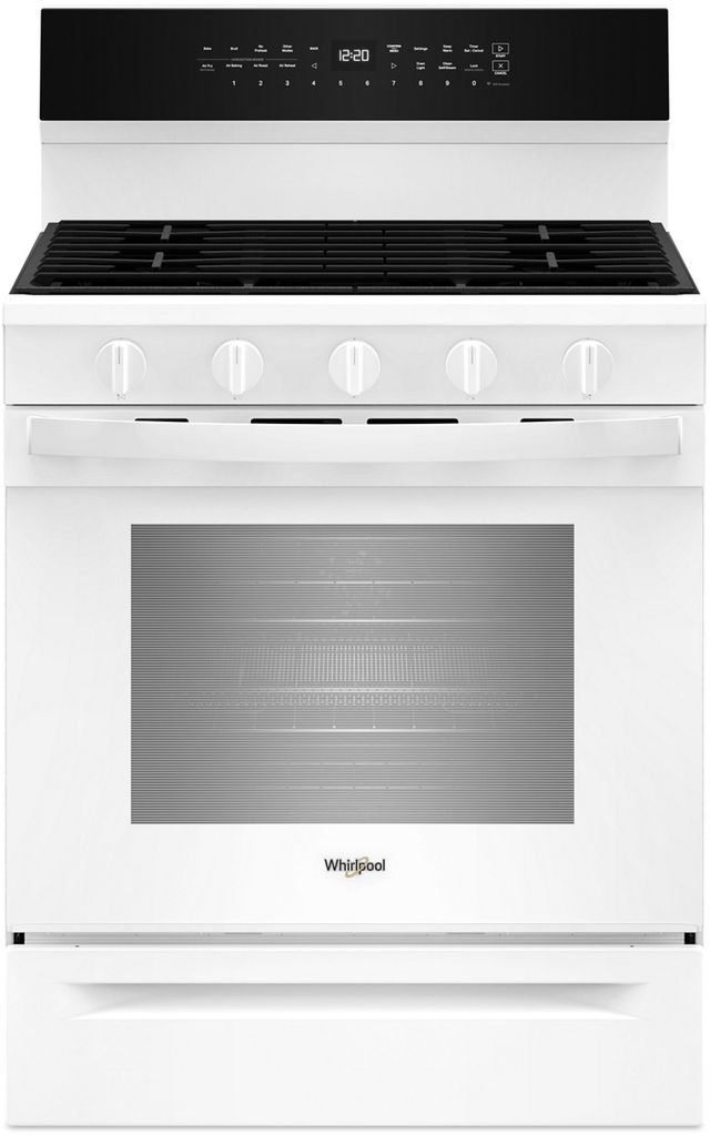 Whirlpool® 30" White Freestanding Gas Range with Air Cooking Technology-0