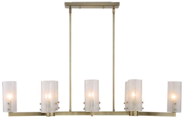 Uttermost® Mistie Antique Brass Linear Chandelier-0
