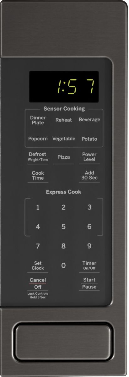 GE® 1.6 Cu. Ft. Black Stainless Steel Countertop Microwave-2