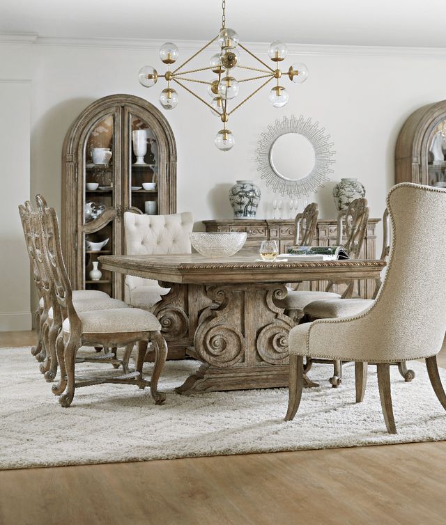 Hooker® Furniture Castella Antique Slate/Natural Tan Dining Side Chair-1