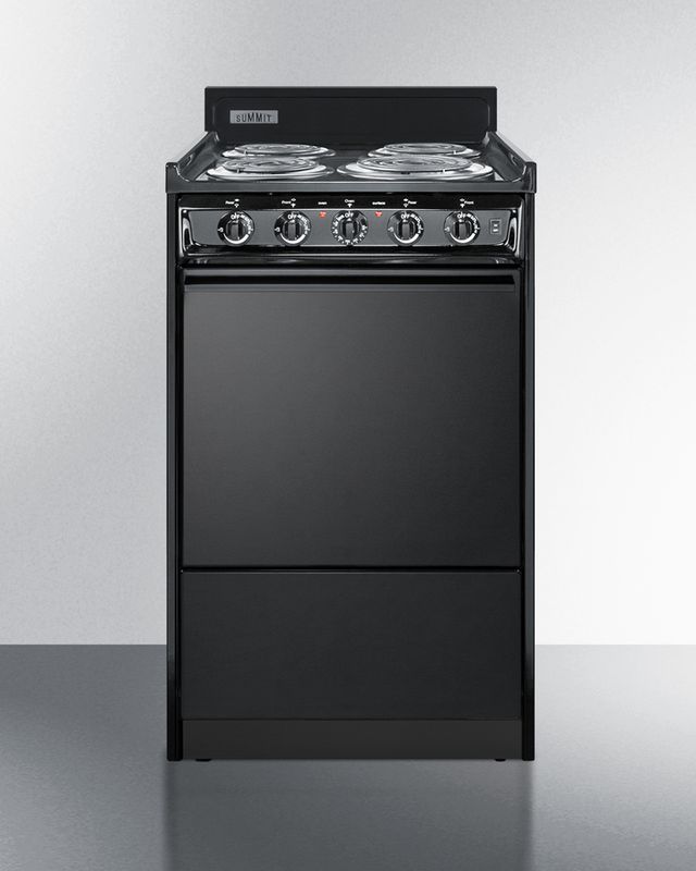 Summit® 20" Black Freestanding Electric Range-1