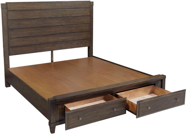 aspenhome® Easton Burnt Umber Queen Storage Bed-3