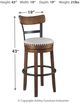 Signature Design by Ashley® Valebeck Brown Tall Swivel Barstool-3