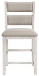 Homelegance® Savile Brushed Antique White/Light Gray Counter Height Chair-2