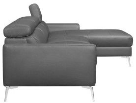 Mazin Furniture Ashland 2-Piece Dark Gray Right-Arm Facing Sofa Sectional and Chaise-2