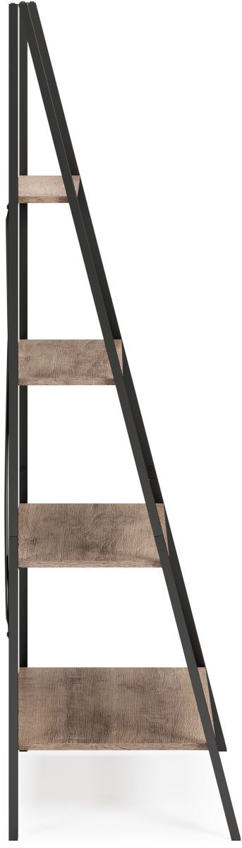Signature Design by Ashley® Bertmond 71" Light Brown/Black Bookcase Shelves-1