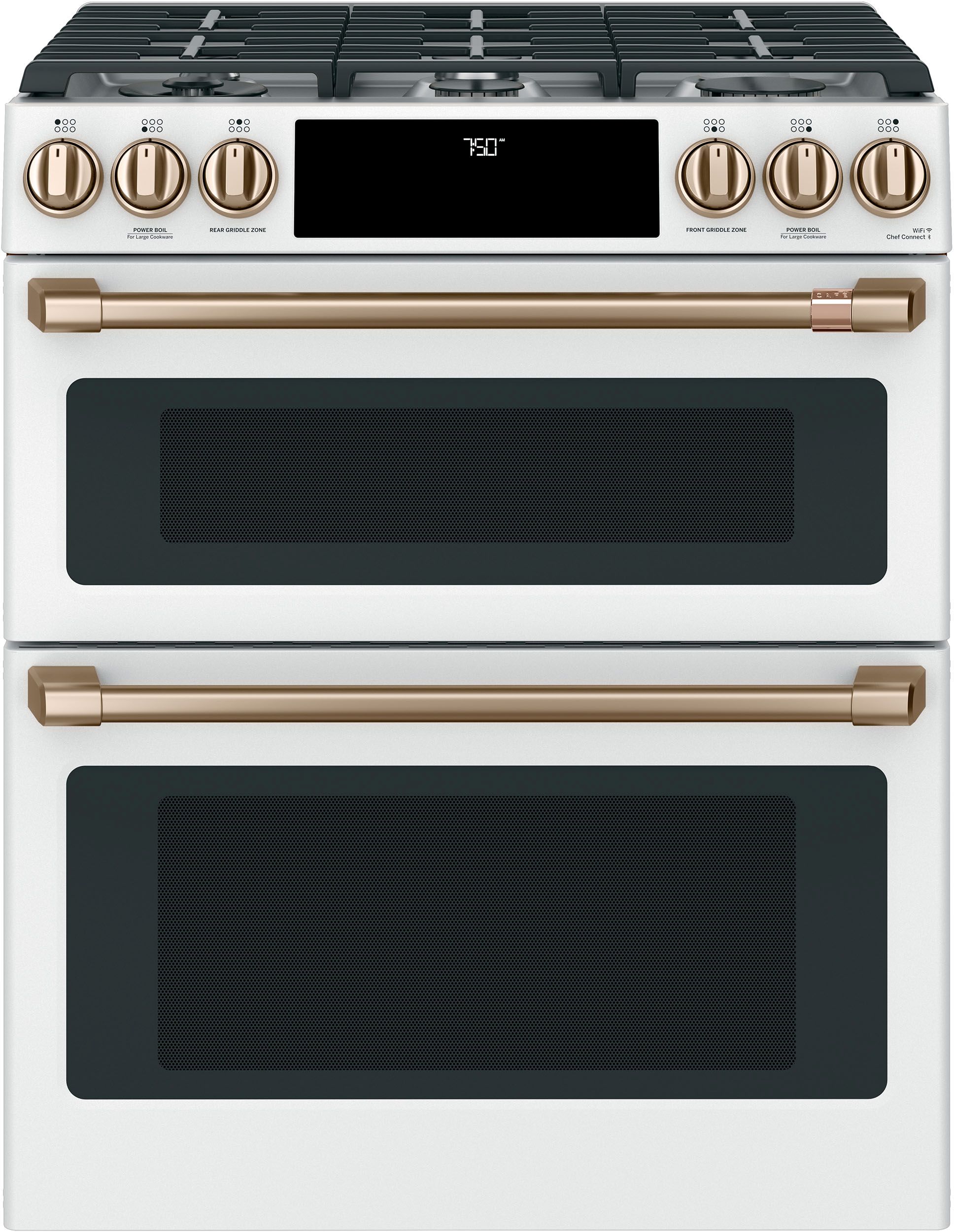 Café™ 30&quot; Matte White Slide In Double Oven Gas Range | Best Home 