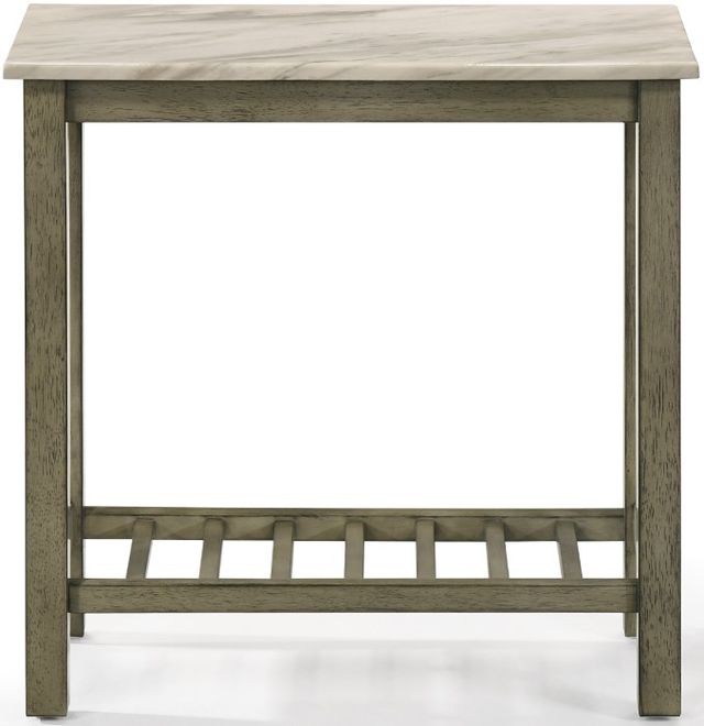 New Classic® Home Furnishings Eden Gray Chairside Table with Beige Top -1