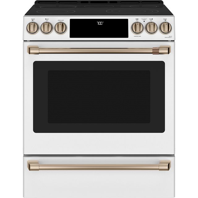Café™ 30" Matte White Slide-In Electric Range-0