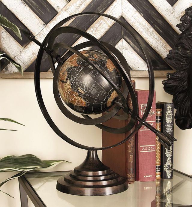 Deco Marche Black Compass Educational Globe-3