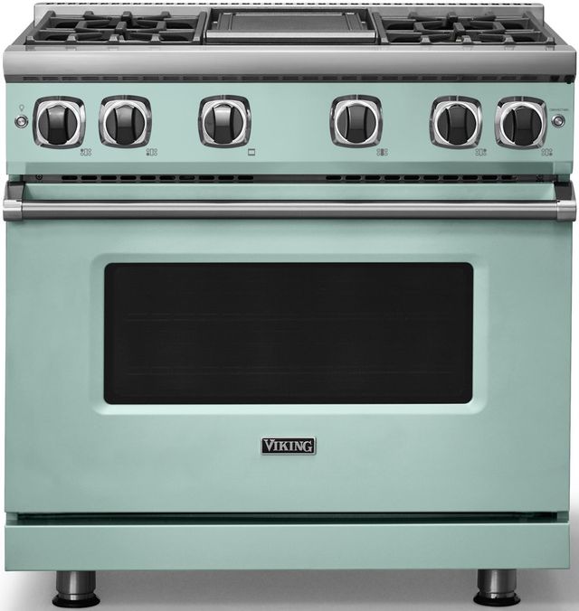 Viking® 7 Series 36" Splash Pro Style Natural Gas Range with Griddle-2