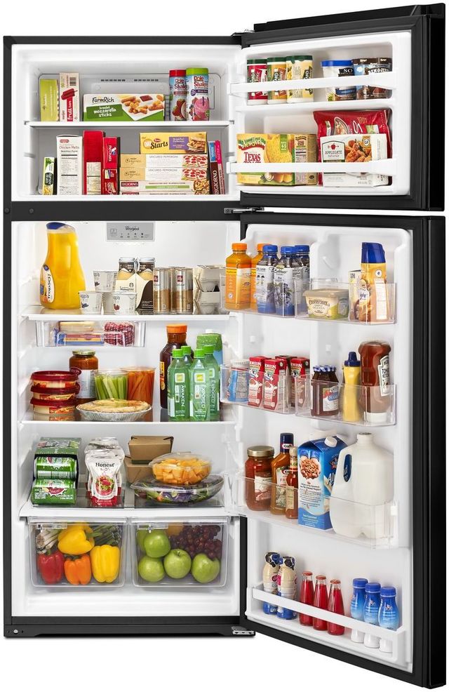 Whirlpool® 28 in. 17.6 Cu. Ft. Top Mount Refrigerator-Black-3