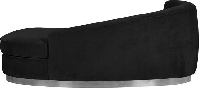Meridian Furniture Julian Black/Chrome Velvet Chaise-1