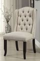 Furniture of America® Sania 2-Piece Antique Black/Beige Dining Side Chair Set-1