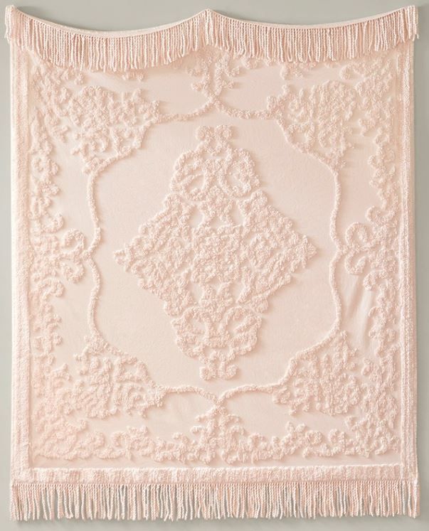 Olliix by Madison Park Chloe Blush 100% Cotton Tufted Chenille Lightweight Throw with Fringe Tassel-1