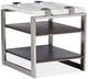 Magnussen Home® Paradox Pearl White Rectangular End Table with Platinum Frame -0