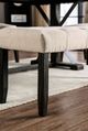 Furniture of America® Alfred Antique Black/Ivory Bench-2