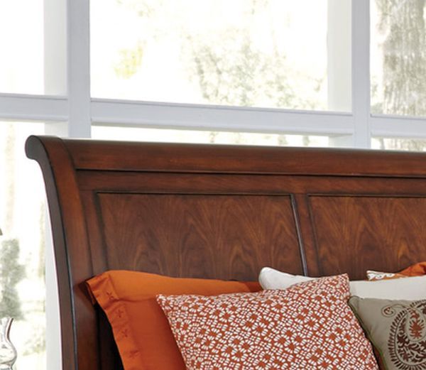aspenhome® Cambridge Brown Cherry King Sleigh Bed-1