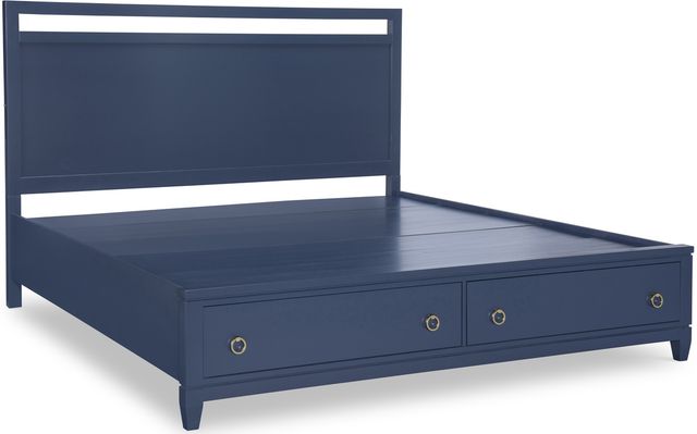 Legacy Classic Summerland Inkwell Blue Queen Panel Storage Bed-3