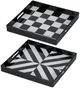 A & B Home Quinn 2-Piece Black/White Square Tray Set-1